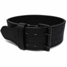 TUFF 10MM DOUBLE PRONG LEATHER WEIGHT BELT, BLACK thumbnail