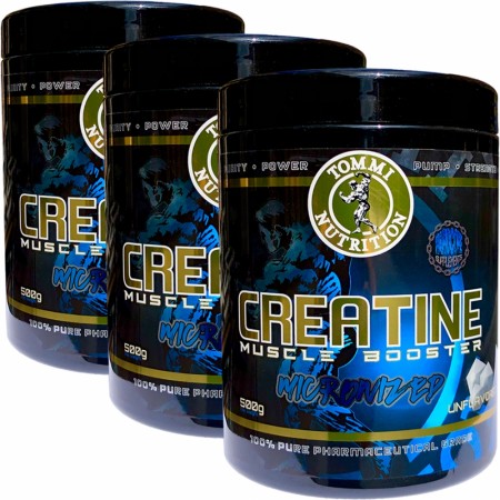 3 x Creatine Muscle Booster 500g - 100% Monohydrate