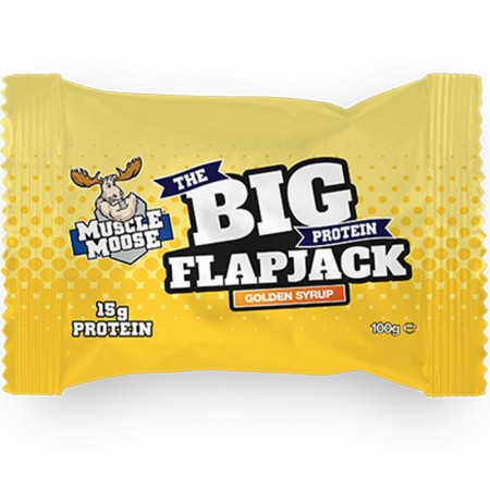 The Big Protein Flapjack 100g Golden Syrup, Muscle Moose
