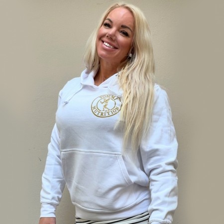 TOMMI NUTRITION HOODIE WHITE/GOLD