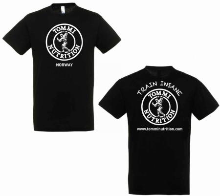 Tommi Nutrition Train Insane T-shirt Black/White