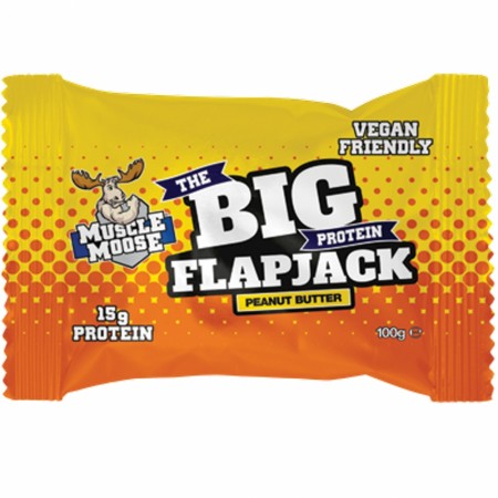 The Big Protein FlapJack 100g Peanut Butter (VEGAN), Muscle Moose